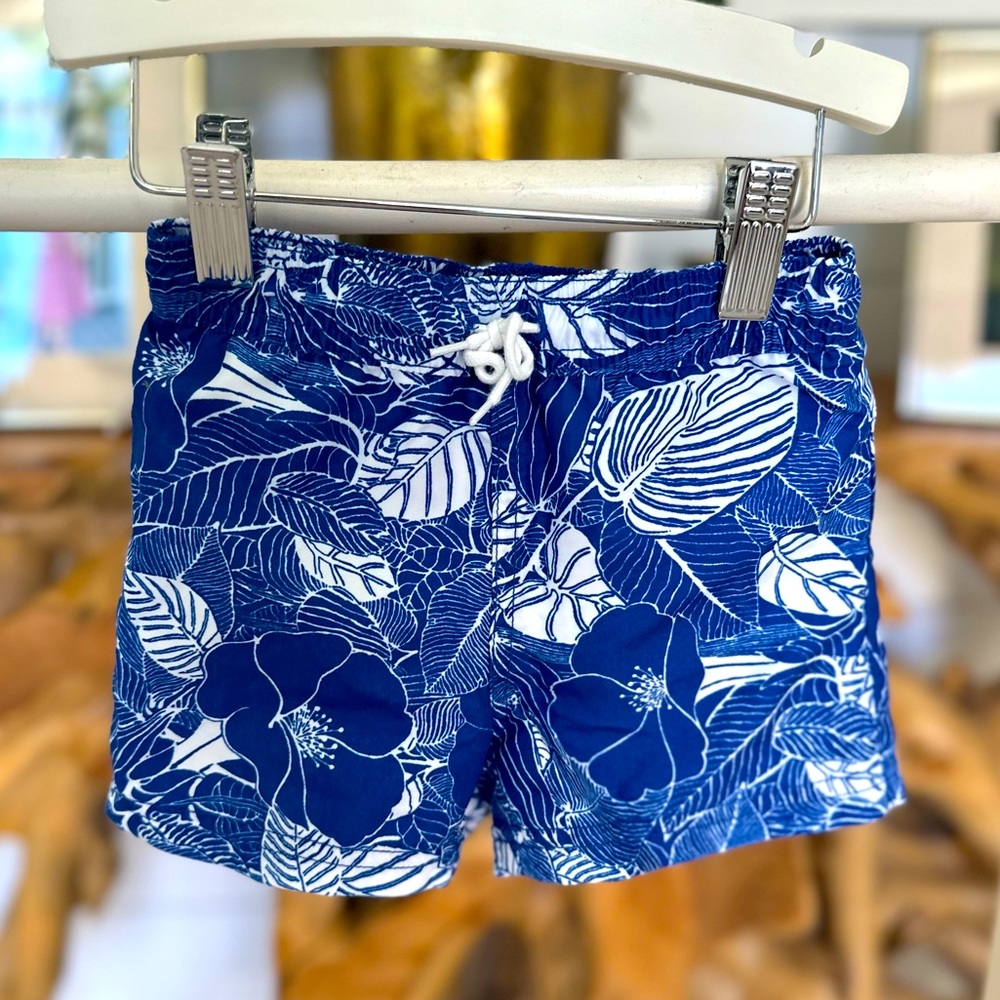 Janie and Jack boys swimsuit blue and white toddler size 2T